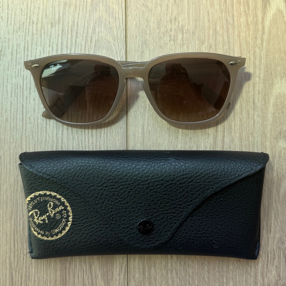 Ray-Ban Beige Sunglasses with Black Case